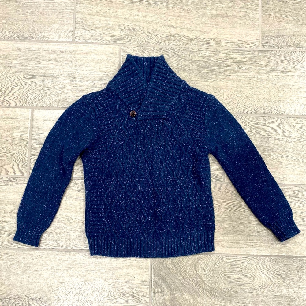 Blue PullOver Sweater with Button